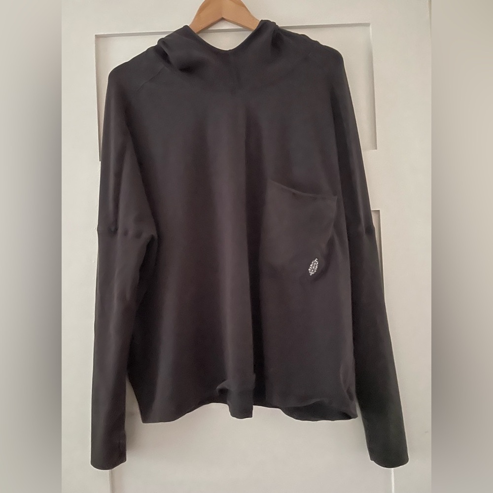 Free People Hot Shot Hooded Layer Black Size S